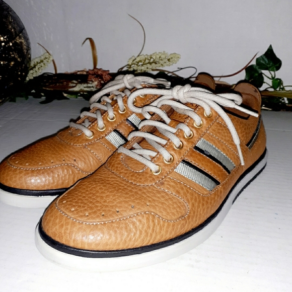 Rockport Tan Leather Lace-Up Slip-on Flat Loafer main image 13